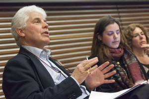 Janet Meadowcroft of JM Associates (right), Caitlin Lock of LittleGoldOnline (centre) and Ian Grant in session at the Inpress conference